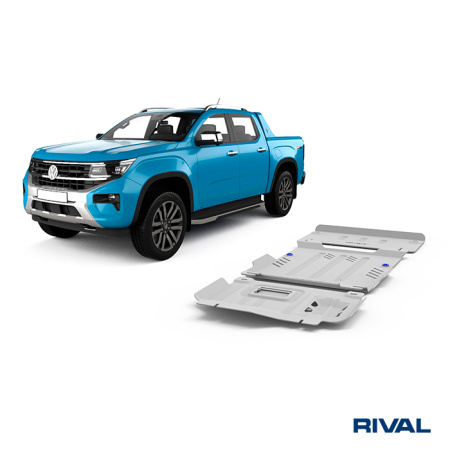 Ensemble de plaques de protection (moteur, boîte de vitesses, boîte de transfert) Ford Ranger Raptor 2022-;  Volkswagen Amarok 2023-; 3 l. / diesel; 2 l. / diesel